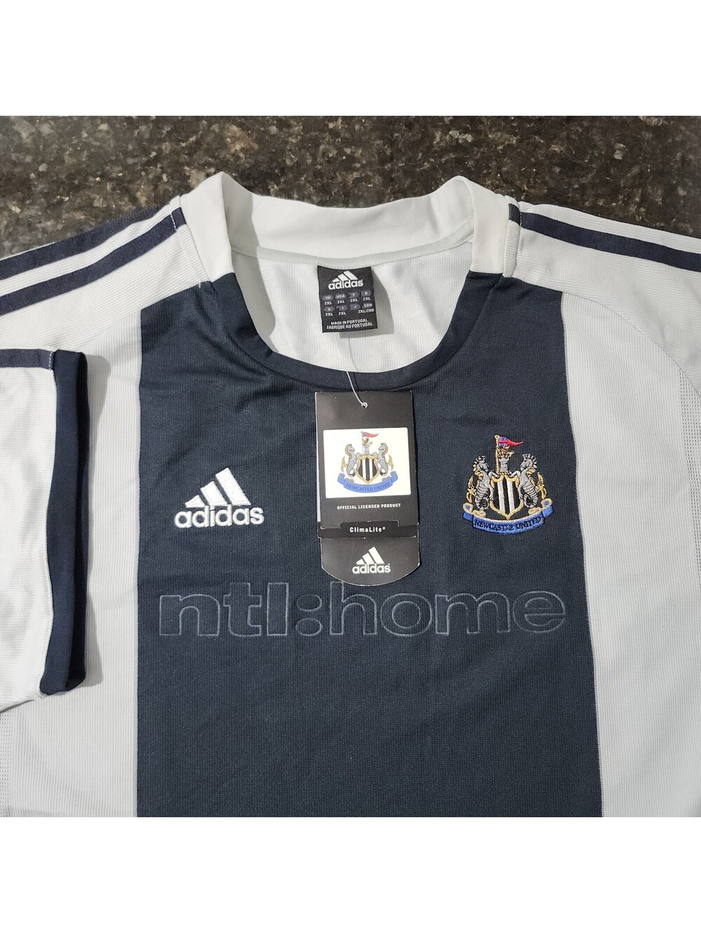 NWT Vintage Adidas Newcastle United Away Football Soccer Shirt Jersey 2002 / 2XL